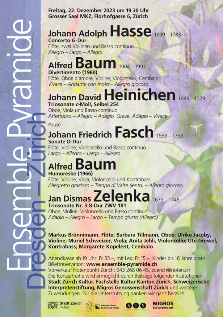Ensemble Pyramide Programmflyer «Dresden – Zürich», Seite 1